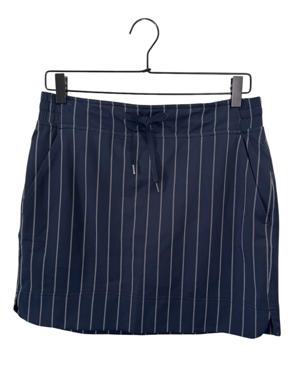 Athleta Navy Blue Midtown Pinstripe Active Skort